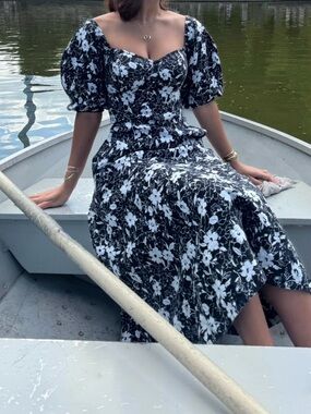 POLO RALPH LAUREN Floral Print Midi Dress